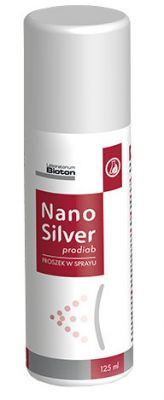 NanoSilver Prodiab proszek w sprayu leczenie ran i otarć, 125 ml