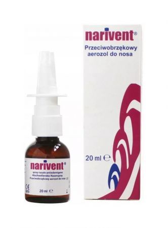 Narivent Przeciwobrzękowy aerozol do nosa, 20 ml