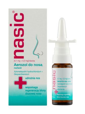 Nasic aerozol do nosa na objawowe leczenie kataru, 10 ml