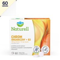 Naturell Chrom Organiczny + B3, 60 tabletek do żucia + próbka GRATIS