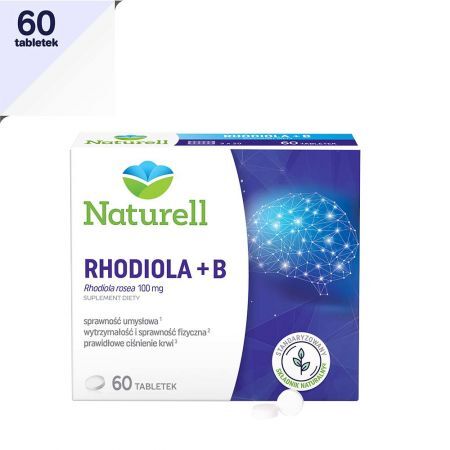 Naturell Rhodiola + B, 60 tabletek