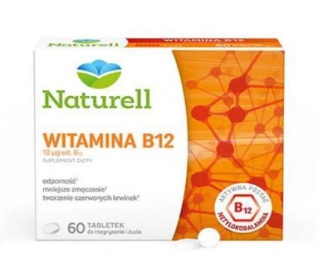Naturell Witamina B12, 60 tabletek do żucia