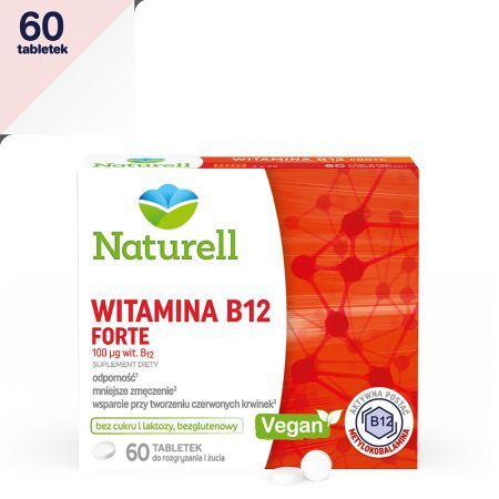 Naturell Witamina B12 Forte, 60 tabletek do żucia