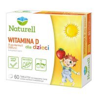 Naturell Witamina D dla dzieci, 60 tabletek do żucia