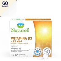 Naturell Witamina D3 + K2 MK-7, 60 tabletek do ssania