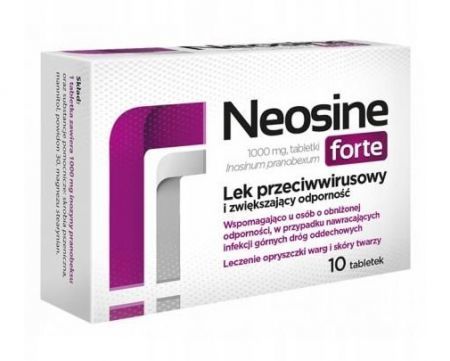 Neosine Forte 1000 mg Lek przeciwwirusowy i zwiększający odporność, 10 tabletek
