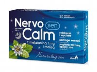 Nervocalm Sen z melatoniną 1 mg i melisą, 20 tabletek