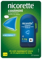 Nicorette Coolmint miętowy 4mg 20 tabletek do ssania