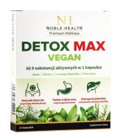 NOBLE HEALTH Detox Max Vegan, 21 kapsułek