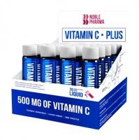 Noble Pharma Vitamin C o smaku porzeczki, 20 ampułek (data ważności: 20.02.2023)