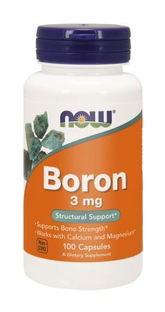 NOW Foods Boron 3 mg, 100 kapsułek