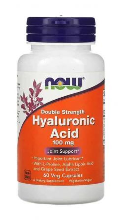 NOW Foods Hyaluronic Acid 100 mg, 60 kapsułek