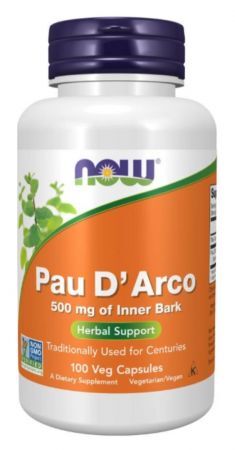 NOW Foods Pau D'Arco 500 mg, 100 kapsułek