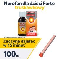 Nurofen Forte dla dzieci od 3. miesiąca smak truskawkowy, 100 ml