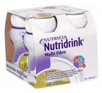 Nutridrink Multi Fibre o smaku waniliowym, 4 x 125 ml