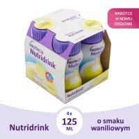 Nutridrink o smaku waniliowym, płyn 4 x 125 ml (data ważności: 21.08.2022)