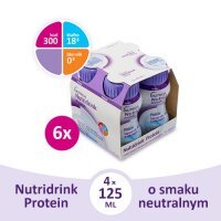 Nutridrink Protein o smaku neutralnym, płyn 4 x 125 ml