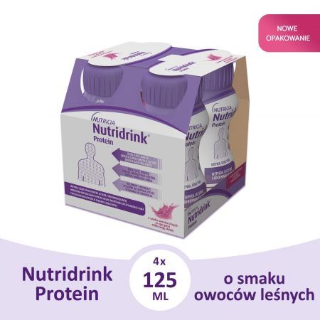 Nutridrink Protein o smaku owoców leśnych, płyn 4 x 125 ml