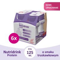 Nutridrink Protein o smaku truskawkowym, płyn 4 x 125 ml