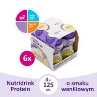 Nutridrink Protein o smaku waniliowym, płyn 4 x 125 ml