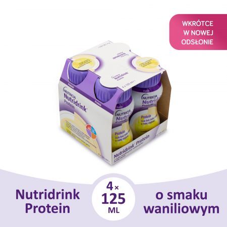 Nutridrink Protein o smaku waniliowym, płyn 4 x 125 ml