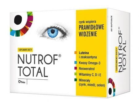 NUTROF TOTAL z witaminą D wspomaganie prawidłowego widzenia, 30 kapsułek