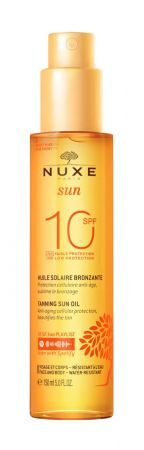 NUXE Sun SPF 10 Brązujący olejek do opalania twarzy i ciała, 150 ml