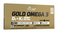 Olimp Gold Omega 3 D3+K2 Sport Edition, 60 Kapsułek