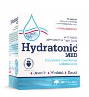 Olimp Hydratonic MED o smaku malinowym, 10 saszetek