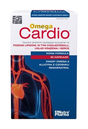 Omega Cardio + Czosnek 60 kapsułek (data ważności: 30.08.2022)