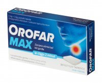 Orofar Max, 30 pastylek na ból gardła