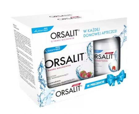 Orsalit o smaku malinowym, 10 saszetek + Orsalit Drink, 200 ml