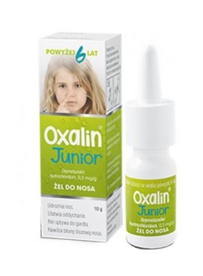 Oxalin Junior 0,05% żel do nosa na objawowe leczenie kataru, 10 g