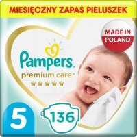 Pampers Premium Care 5 Pieluszki 11-16 kg, 136 sztuk