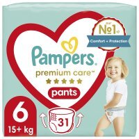 Pampers Premium Care Pants 6 Pieluchomajtki 15+ kg, 31 sztuk