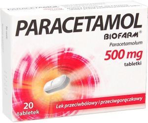 Paracetamol 500 mg, 20 tabletek /Biofarm/
