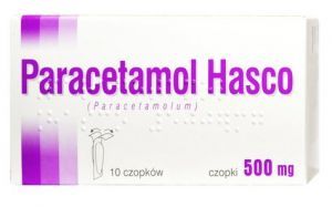 Paracetamol 500 mg czopki przeciwgorączkowe, 10 sztuk