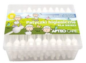 Patyczki higieniczne bawełniane dla dzieci, 60 sztuk /Apteo Care/