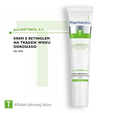 Pharmaceris T pureRetinol 0.3, krem z retinolem na trądzik wieku dorosłego na noc, 40 ml