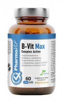 PharmoVit Clean label B-Vit Max Complex Active, 60 kapsułek