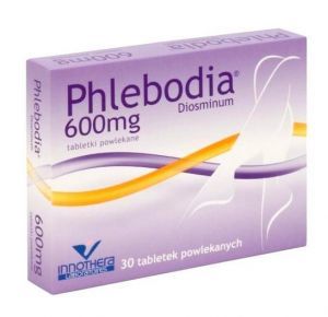 Phlebodia lek zmniejszający objawy ciężkości nóg, 600 mg 30 tabletek