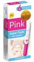 Pink super czuły test ciążowy strumieniowy, 1 sztuka
