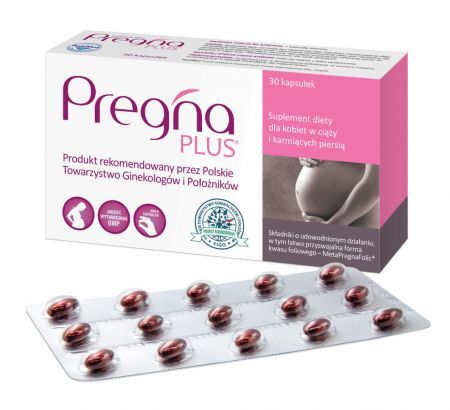 Pregna Plus witaminy dla kobiet w ciąży i karmiących, 30 kapsułek