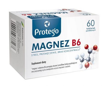 Protego Magnez B6, 60 tabletek (data ważności: 30.05.2024)