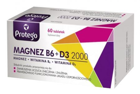 Protego Magnez B6+D3 2000, 60 tabletek