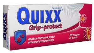 QUIXX Grip-protect ochrona przed wirusami przeziębienia, 20 tabletek do ssania