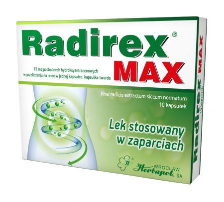 Radirex MAX lek przeczyszczający, 10 kapsułek