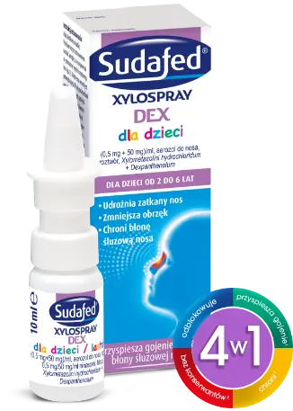 Sudafed® DEX dla dzieci - 4 w 1