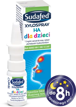 Sudafed® HA dla dzieci - Do 8h spokojnego snu