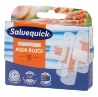 Salvequick Plastry Aqua Block, 16 sztuk
